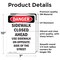 Signmission Sidewalk Closed Ahead Use Sidewalk Danger Sign, Vinyl Decal, 7in W x 10in L, 2PK OS-2PACK-DS-D-710-V-2161 - alternate 3